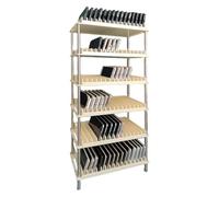 JIAOCKJIAO Armadietto per Cellulare con 1/2/3/4/5/6 Scomparti, Portacellulare In Plastica con Pilastri in Metallo, Portacellulare per Aule con Codifica Digitale(90Grids)