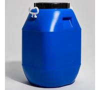 JIAOCKJIAO Barile di Plastica con Coperchio, Botte a Collo Largo Tanica Acqua