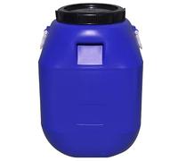 JIAOCKJIAO Barile In Plastica Con Coperchio A Doppio Strato, Botte A Collo Largo For Acqua/cereali Con Maniglie, Tanica Di Plastica For Produzione Di Birra Fatta In Casa, Industria(Blue,50L)