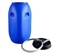 JIAOCKJIAO Botte a collo largo blu con coperchio, tanica acqua for spedizioni e stoccaggio industriale Contenitore di fermentazione, serbatoio per acqua piovana Anello di chiusura(100L)