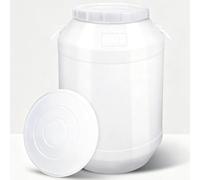 JIAOCKJIAO Botte a Collo Largo con Coperchio a Doppio Strato, Tanica di Plastica Uso Alimentare, Tanica Acqua a Tenuta D'aria for la Fabbrica Domestica Del Ristorante Spedizione(White,60L)