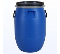 JIAOCKJIAO Fusto in plastica blu con coperchio, Botte a collo largo anello di chiusuram for contenitori di stoccaggio industriali e di spedizione, contenitore di alimentazione(60L)
