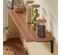 JIAOCKJIAO Mensola Portaoggetti per Termosifoni, Copertura per Termosifoni con Ripiani per Massimizzare lo Spazio, Mensole a Parete con Staffe a L per Soggiorno(Brown,39x8in/100x20cm)