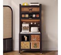 JIAOCKJIAO Mobiletto Credenza, Mobiletto Credenza da Cucina, Mobiletti Dispensa In Metallo con Pannello Forato, Credenza Cucina con Ripiano Regolabile, per La Casa, Bar(100cm/39.3in)