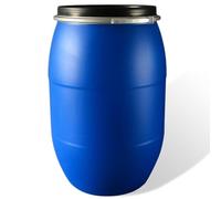 JIAOCKJIAO Tanica acqua plastica con coperchio, blu Botte a collo largo anello di chiusura for fusto, Tamburo for pioggia tenuta d'aria for contenitori di spedizione e stoccaggio industriale(120L)