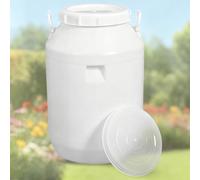 JIAOCKJIAO Tanica di plastica con coperchio ermetico, Botte a collo largo