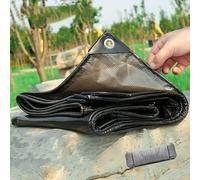 JIAOCKJIAO Teloni di Copertura per Patio Esterni per L'inverno, Tende Trasparenti con Occhielli, Copertura Impermeabile In Plastica per Serra con Bordi Orlati(Black,7x13ft/2x4m)