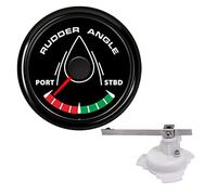 JIAOJIAO Han-Store Fit for Boat Marine 85mm Rudder Angle Indicator 0-190 Ohm with Rudder Angle Sensor with 8 Color Backlight 12V/24V (Color : 52mmBN-Sensor)