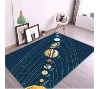 JIAOJING Tappetini Per Sistemi Solari Tappeto Planet Per Camera Tappeto Antiscivolo Per Gioco O Area Di Strisciamento Decor 80X120Cm