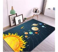 JIAOJING Tappetini Per Sistemi Solari Tappeto Planet Per Camera Tappeto Antiscivolo Per Gioco O Area Di Strisciamento Decor 50X80Cm