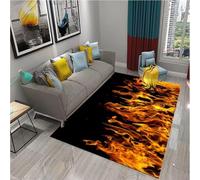 JIAOJING Tappeto A Tema Fuoco Di Ghiaccio Per Divano Da Salotto Tavolino Da Letto Tappetino Da Comodino Corridoio Tappetino Da Studio Per La Casa 140X200Cm