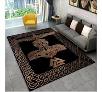 JIAOJING Tappeto Mitologia Vichingo Nordico Per La Casa Soggiorno Camera Da Letto Divano Zerbino Arredamento Area Tappeto Tappetino Antiscivolo 100X160Cm