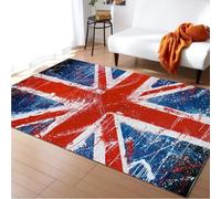 JIAOJING Tappeto Retrò Con Motivo A Bandiera Britannica Per Tappeti Da Soggiorno Tappeti Per Camera Da Letto Tappetino Per Arredamento Per Soggiorno A Casa Moderna 80X120 Cm