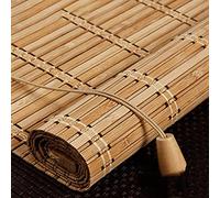 JIAOLUN123 Tenda a Rullo in bambù in Stile retrò Tapparella in Bamboo Tenda a Rullo a Pacchetto Naturale,Oscurante 50% Protezione Solare per finestre e Porte Tendina Parasole (70 x 140 cm)