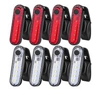 JiaoNe 8Pack USB Ricaricabile Anteriore e Posteriore A LED per Bici Posteriore per Bici da per Ciclismo su Strada