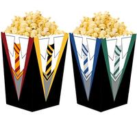 Jiaoohoo 24 scatole per popcorn magiche per feste, caramelle e biscotti, contenitori per snack per baby shower, forniture per feste di compleanno a tema Harry