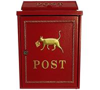 JIAOQSS Scatola di deposito esterna, cassetta postale con serratura a parete, cassetta postale antiruggine, cassetta postale bloccabile con 2 chiavi