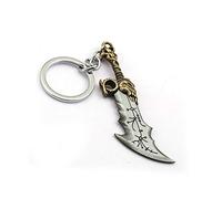 JIAORLEI God Of War Portachiavi Arma Blades of Chaos Portachiavi in metallo Portachiavi per auto Regalo per gli uomini Ciondolo chiave Gioco Gioielli Portachiavi