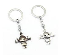 JIAORLEI Jewelry Anime Keychain Car Phone Bag Charm Key Chain Luffy Whitebeard Key Ring Holder
