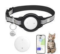 JIARUI SmartTag - Collare per gatti, mini tracker senza ABO per gatti, catarifrangente GPS Gatto Tracker Collari (solo IOS), posizione di animali domestici (1 confezione)
