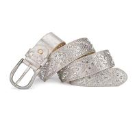 JIARY Argento,110CM/43.3' Cintura Con Strass Per Donna Uomo,Cintura Accorciabile Borchiata in Stile Vintage Strass Per Pantaloni Jeans