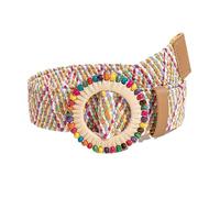 JIARY Cintura Elastica Intrecciata, Cintura Donna Tessere Cintura Larga Intrecciata Donna Boho Cintura di Paglia, Adatta al Vestito delle Signore, Ai Jeans,Multi Colored,117CM/46.1''