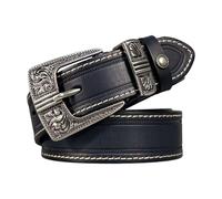 JIARY Cintura in Pelle Western per Uomo E Donna, Cinture Vintage con Fibbia Incisa, Cintura Cowboy Uomo, Cintura Casual da Uomo per Jeans E Pantaloni,Nero,100CM/39.4''