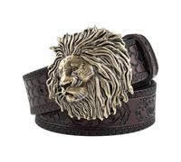 JIARY Cintura Western Uomo, Cintura Cowboy Cowgirl per Uomo E Donna, Cinture Occidentale con Fibbia Personalizzato, Cinture Vintage Goffrate per Jeans E Pantaloni, Rodeo,Dark Brown a,125CM/49.2''