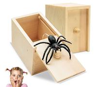 JIASHA 2PCS Scatola Scherzo Ragno, Scatola di Legno Scherzo Scatole di scherzi a Sorpresa Scatola Scherzo Ragno Scatole di scherzi a Sorpresa, per Halloween Pesce d'aprile Boys Girls