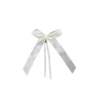 JIASHUNHE Coccarde Matrimonio 50 Fiocchi for Matrimonio, Nastro Bianco Beige, Decorazione for Auto, Bouquet Fai da Te, for Confezione Regalo(B02)