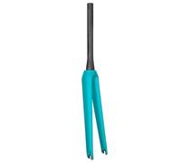 JIASHUNHE Forcella MTB Forcella for Bici da Strada Completamente in Carbonio V Brake 700C for Bicicletta in Fibra di 100x9mm in Tubo Conico 39,8mm Anteriore(Cyan Matte)