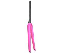 JIASHUNHE Forcella MTB Forcella for Bici da Strada Completamente in Carbonio V Brake 700C for Bicicletta in Fibra di 100x9mm in Tubo Conico 39,8mm Anteriore(Pink Gloss)