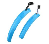 JIASHUNHE Parafango MTB Parafango for Bicicletta Pieghevole telescopico Set parafango Anteriore Posteriore for for Bici da Strada(Blue)
