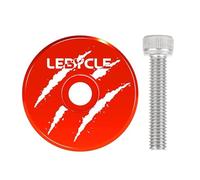 JIASHUNHE Serie Sterzo Copri Stelo Superiore for Biciclette in Lega di Alluminio con Vite Tappo for Tubo Leggero for Bici Forcella Anteriore Forniture for(Red)