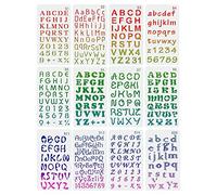 JIASI&JIESY 12 Pezzi Stencil Lettere Alfabeto in Plastica, Piccole e Grandi Numeri, per Pittura, Riutilizzabile, Scrapbooking e Progetti Artistici