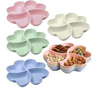 Jiavlyx 8 Pezzi Antipastiera Aperitivo, Vassoio Per Snack Con Scomparti, Forma Di Cuore Piatto Di Frutta, Riutilizzabile Party Piatto Di Frutta, Per Antipasti, Frutta, Dessert, Snack