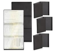 jiawaggag Set di 3 buste per carte grigie e assicurazioni, con certificazione di immatricolazione, custodia trasparente in plastica per documenti auto moto, nero, 20, Contemporaneo