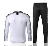 JiaWell Paris Uniforme da Calcio, Tuta da Allenamento Parigi Club Uomo, Europeo, Felpa Manica Lunga Primavera E Autunno, Traspirante Sportswear Training,Bianca(M)