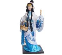 Jiawinng Bambola Cinese Decorazione Desktop Antica Quattro Belle Bambola Statua Orientale Asiatica Geisha Ragazza 12 '' per Home Office Natale Collettivo,XI Shi