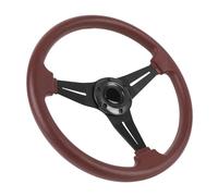 Jiawu 14 Nella Struttura del Volano in Alluminio in Pelle Comoda per il Volante della Direzione di 6 Gare per le Auto per le Auto (BLACK)