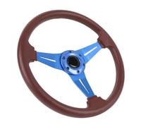Jiawu 14 Nella Struttura del Volano in Alluminio in Pelle Comoda per il Volante della Direzione di 6 Gare per le Auto per le Auto (BLUE)