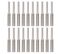 Jiawu 20 Pezzi Set di Lime Rotanti per Affilatrice per Motoseghe, Kit di Strumenti per Affilare Smeriglio con Rivestimento in Ti Blu per Smerigliatrice Elettrica, Ruota da 7/32" Compatibile con