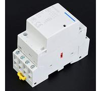 Jiawu 4P 4NO 20A Contattore AC per Uso Domestico, Montaggio su Guida DIN | Design modulare compatto, cablaggio con terminale a vite, per scatola di distribuzione domestica, durata elettrica 100.000