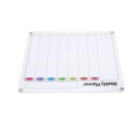 Jiawu Agenda Settimanale Magnetica in Acrilico Lavagna Premium Trasparente per la Casa per la Famiglia, Agenda Settimanale per Frigorifero per Cucina 1 X in Acrilico