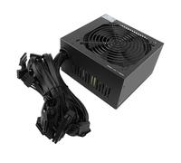 Jiawu Alimentatore per Computer Dual Core Efficiente da 600 W per PSU da Gioco del con Ventola Nera per Desktop ATX, Ventola da 12 Cm, Materiale in Lega di Alluminio