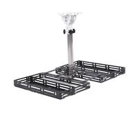 Jiawu Antenna del Tetto Satellitare Rettangolare Regolabile -Ruota 360 Rotazione 160 Kit di Montaggio Inclinato per Vari Materiali in Acciaio Inossidabile sul Tetto sulla Pendenza