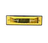 Jiawu Armonica a Bocca Standard da 20 Accordi per Bambini, Armonica Blu Leggera per Principianti, Portatile Facile da Suonare per Viaggi, Alluminio Resistente e Acciaio Inossidabile (GOLD)