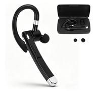 Jiawu Auricolare Bluetooth Monoorecchio, Auricolare Bluetooth Wireless con Microfono a Cancellazione di Rumore, 64 Ore di Conversazione, Cuffie a Mani Libere per Camionista, Ufficio