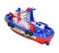 Jiawu Barca Giocattolo Elettrica con Spruzzo D'Acqua Automatico e Luce | Giocattolo da bagno per bambini, giocattolo acquatico educativo con suono di sirena e luce lampeggiante, giocattolo marino