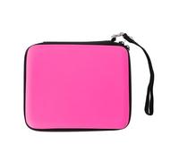 Jiawu BASSO CONSOLE DI PROTEZIONE PER 2DS con 8 Portate da Gioco - Borsa da Gioco da con Shell Duro Ammortizzante (PINK)